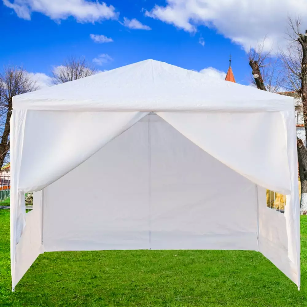 YOFE 10x10 White Outdoor Canopy - Waterproof Sun-Proof Event Tent 10