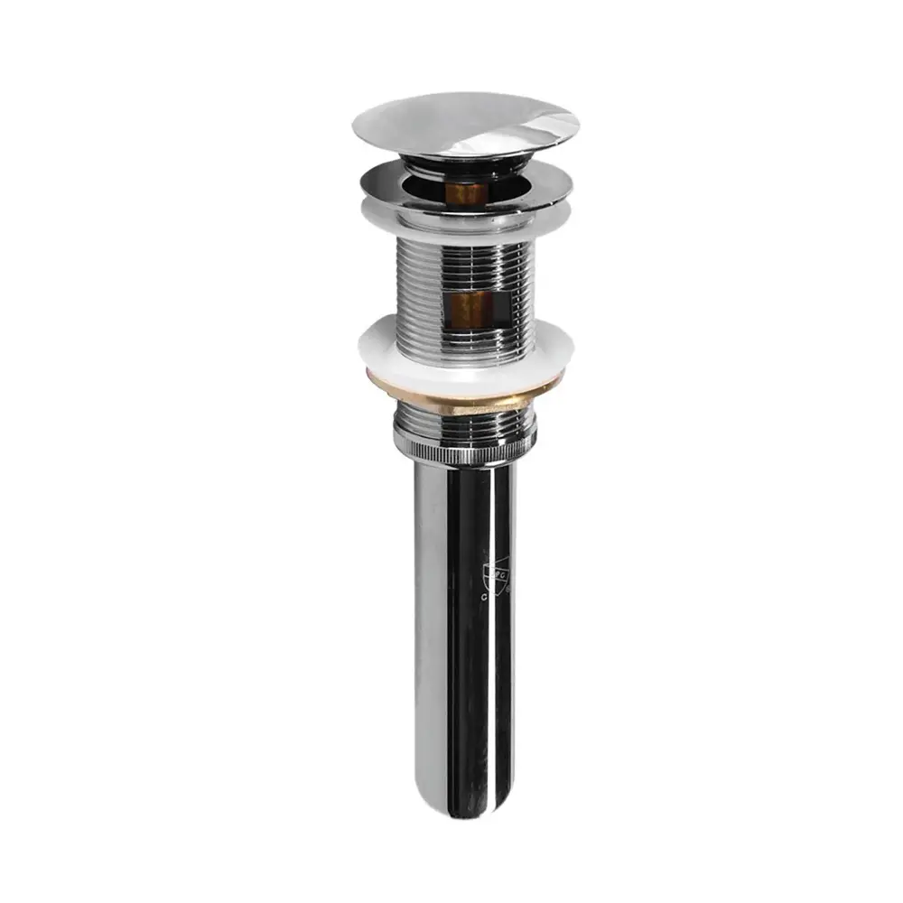 Lavatory Basin Pop-Up Drain, Shiny metal Finish