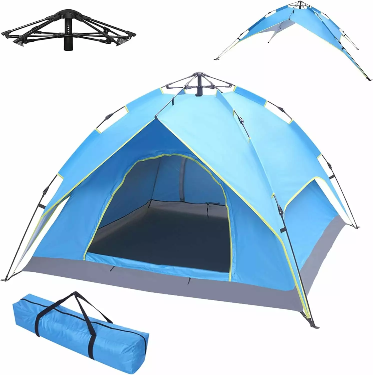 1-Person Pop Up Camping Tent Quick Setup Waterproof Windproof Dome Tent Carry Bag Beach Hunting Hiking Survival