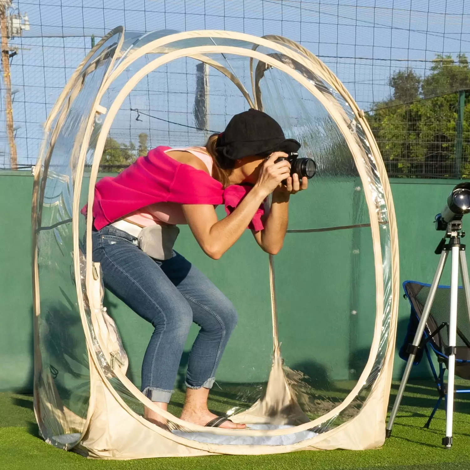 EighteenTek 1 Person Weather Proof Pod Bubble Tent Sports Tent Pop Up Shelter 40x40x62h