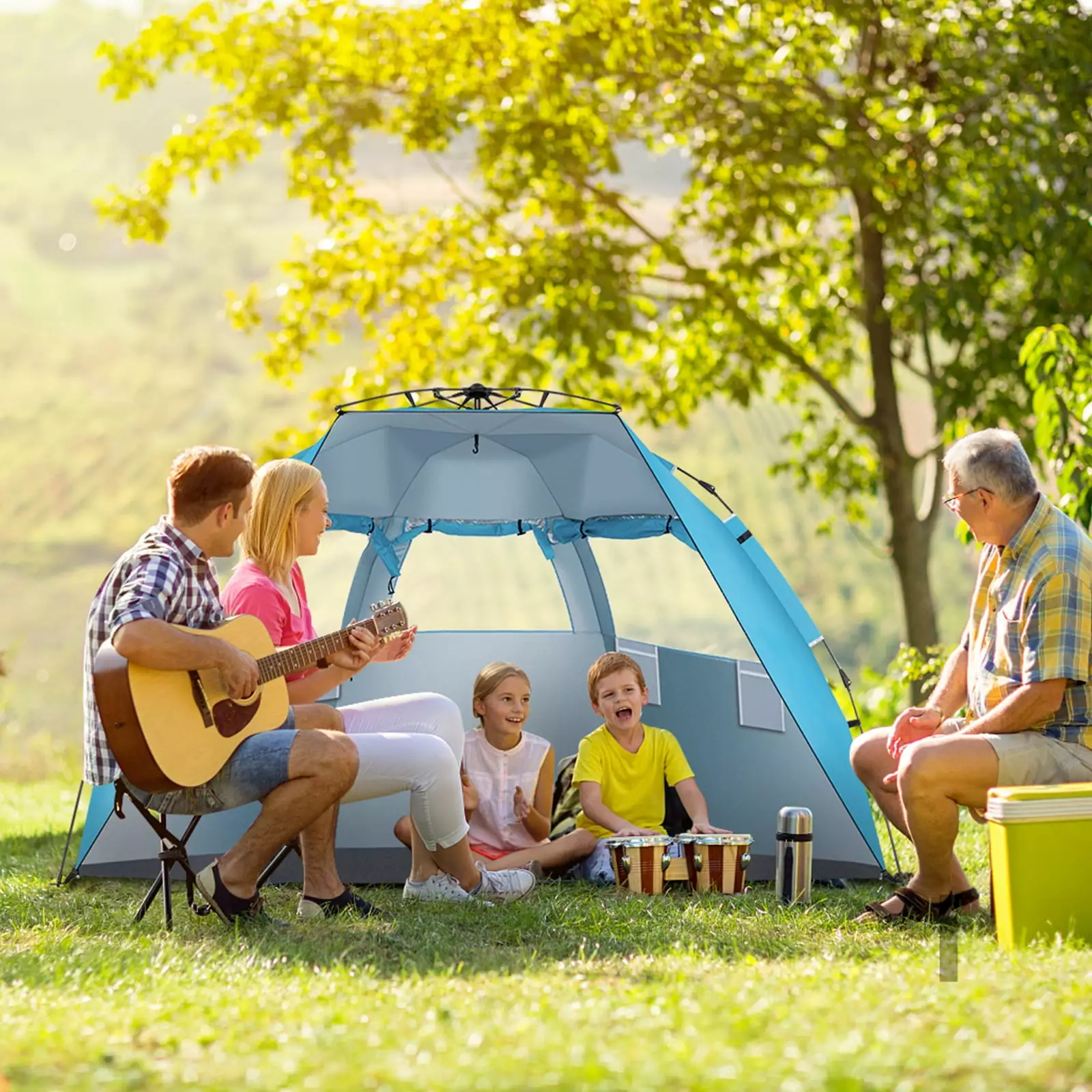 3-4 Person Outdoor Pop-up Camping Tent Easy Setup and Waterproof Design A9