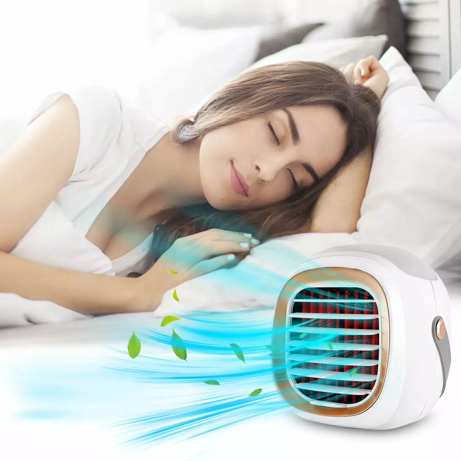 Dopebox Evaporative Air Cooler 2024 Upgraded Mini Air Conditioner Portable Tent Air Conditioner Beach Tents White