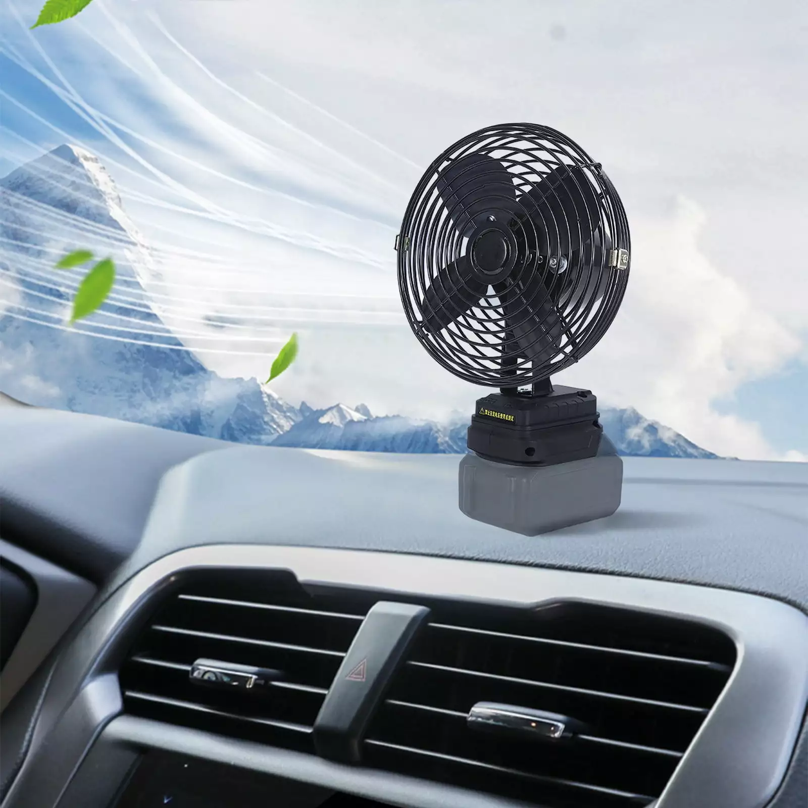 BSJJY Black 5 Inch Portable Battery Powered Fan Camping Beach Tent Workshop Garage Home