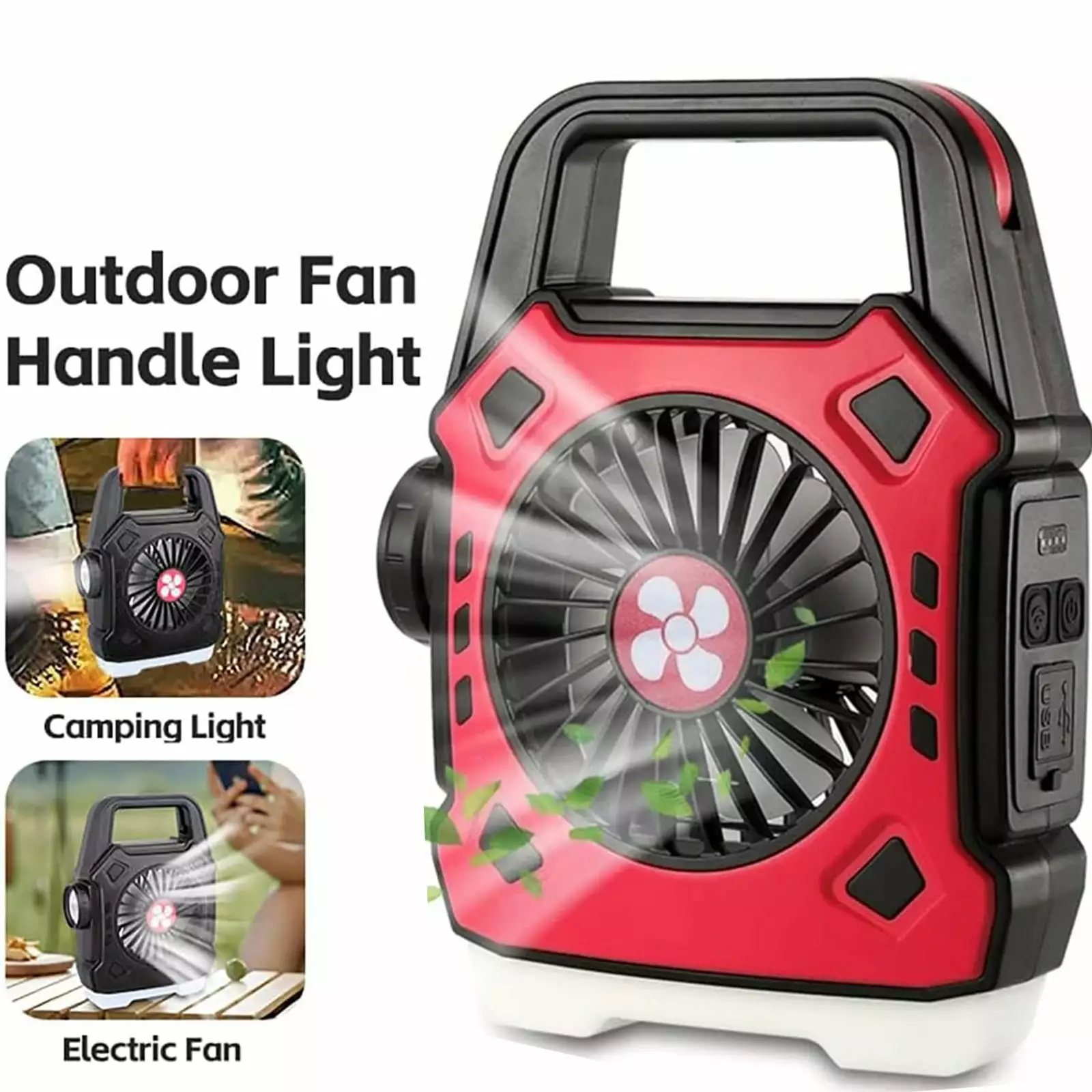 Mini Portable Clip Fan Light USB Rechargeable Quiet Beach Tent Camping Outdoor 18