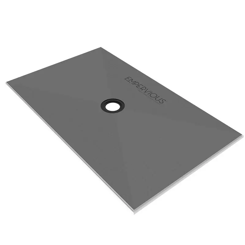 Emser Tile Empervious Series ZGBSP3660 Shower Pan Drain, 60 L, 36 W, 1 H, Fiberglass/XPS Foam