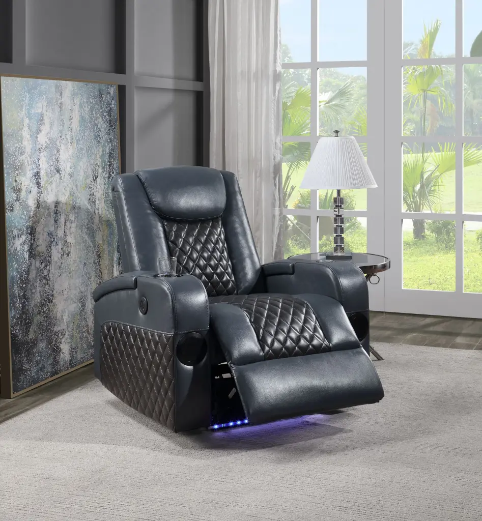 Alair Power Motion Recliner Bluetooth Speaker and Cooling Cup Holder acme onsite store