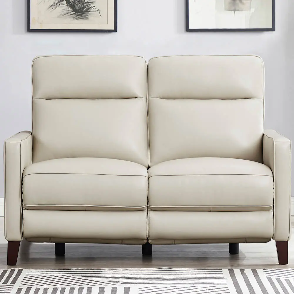 Ashby Power Headrest Zero Gravity Reclining Loveseat Beige Memory Foam hydeline furniture