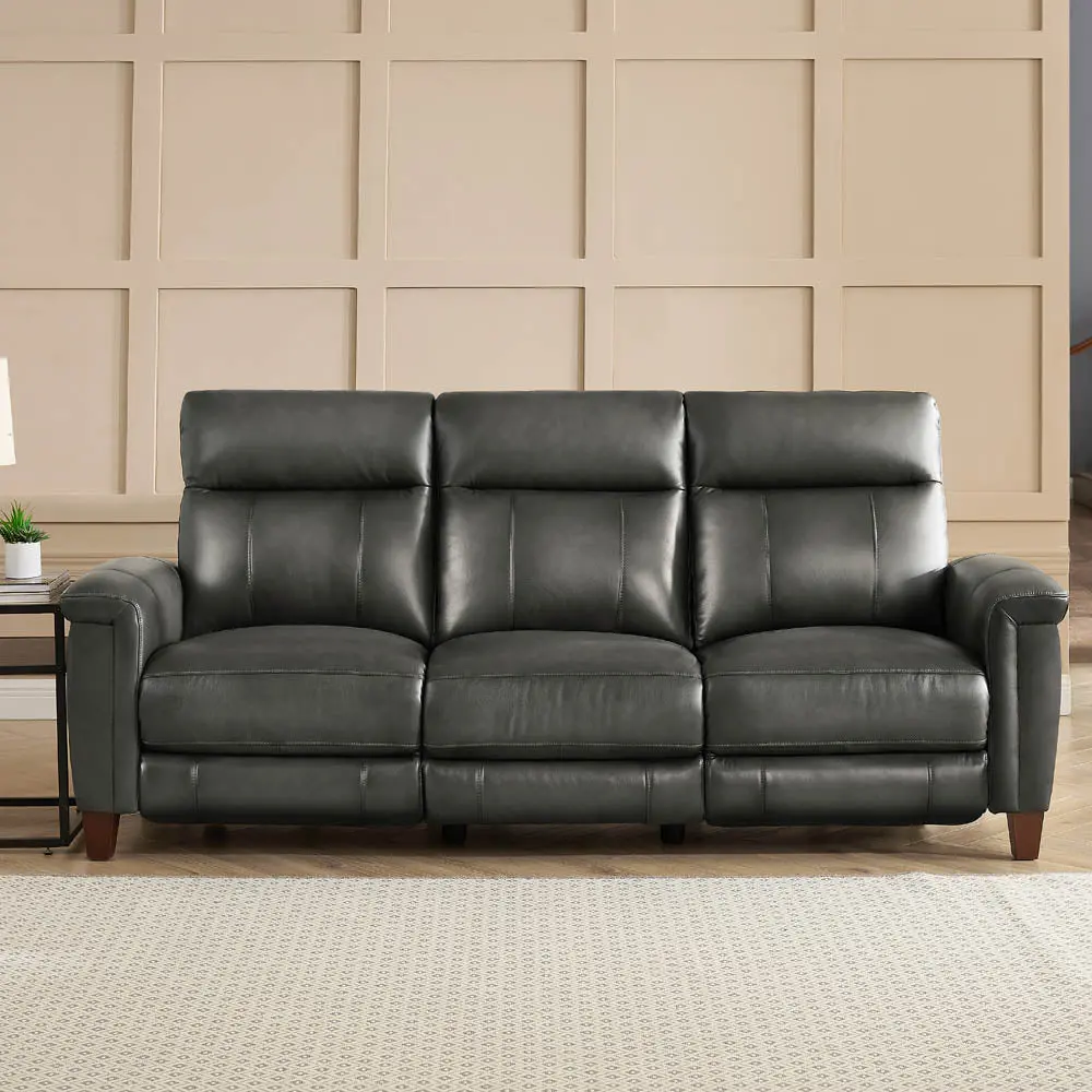 Sherwood Power Headrest Zero Gravity Reclining Sofa Gun Ash Memory Foam hydeline furniture