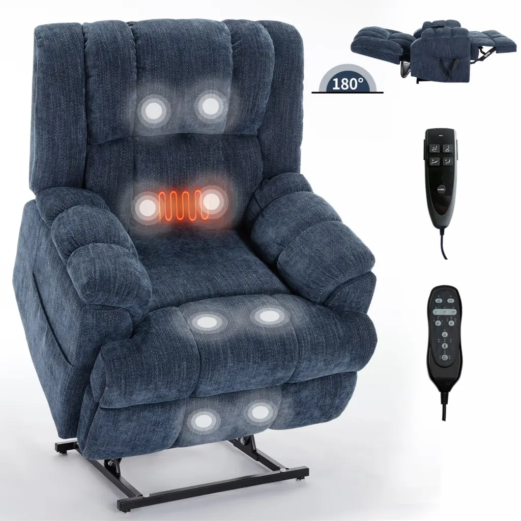 Dual Motor Heat Massage Infinite Position Up To 350 Lbs Electric Power Lift Recliner rnb