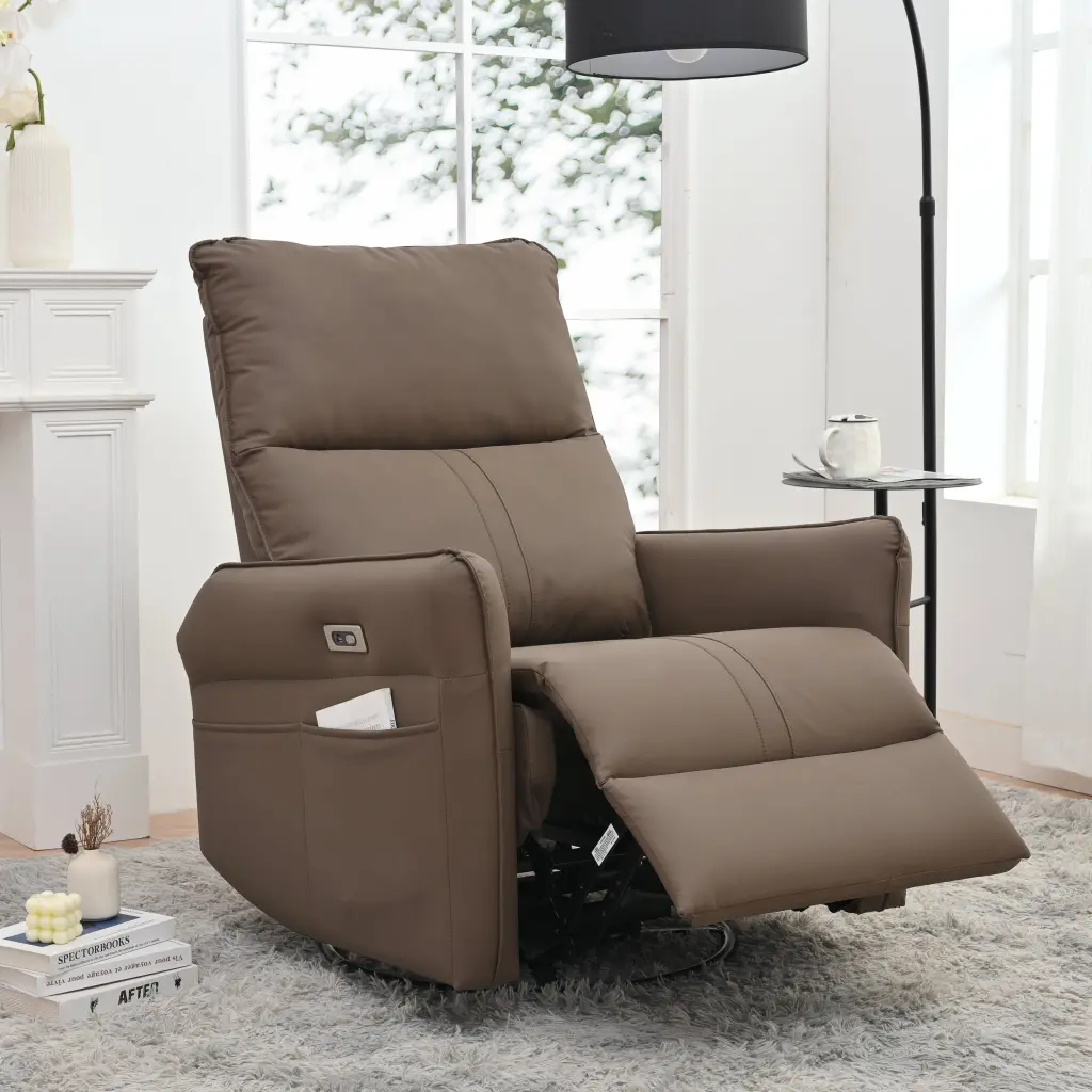 270 Power Swivel Rocker Recliner Chair Electric Glider Reclining Sofa sunco store