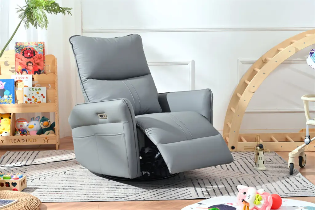Power Swivel Rocker Recliner Chair Adults 270 Degree Swivel Rocking Recliner Comfortable Padding sunco store