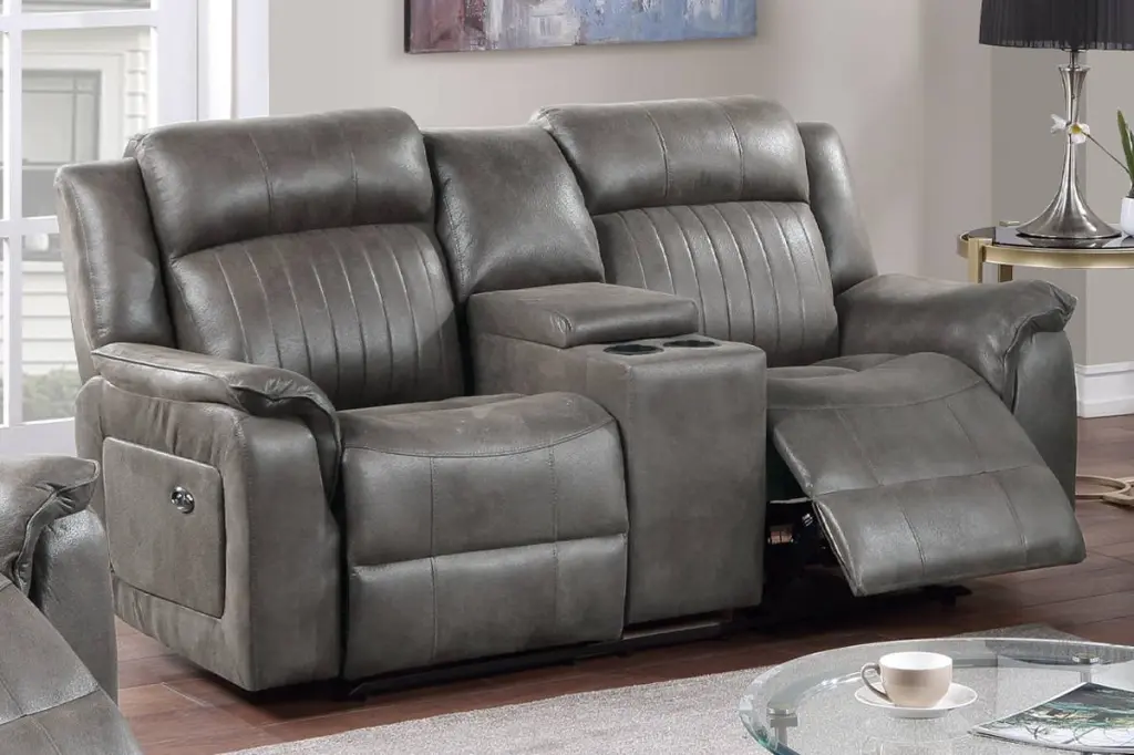 Contemporary Power Motion Loveseat Console Living Room Furniture kanepe