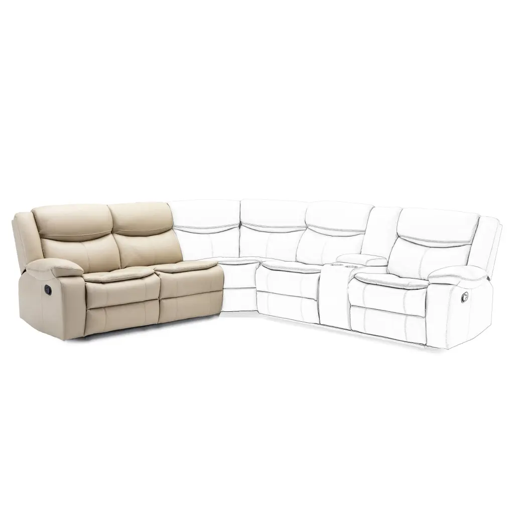 L Shape Leather Power Reclining Sectional Sofa Set USB Port Left Facing aries furniture
