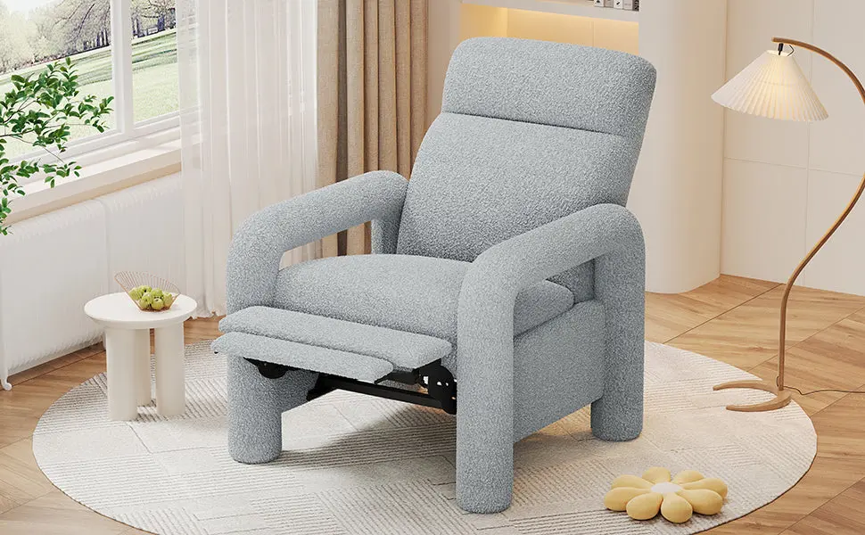 31.25 Inch Push Back Recliner Armchair Upholstered Recliner Chair Single Seater nh-ocean furniture