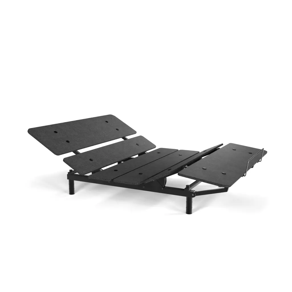 Cosmo Sydney Customizable Bed Frame Queen Black Metallic & Timber logicdata