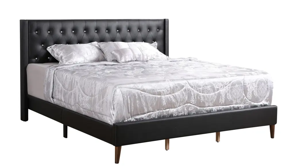 Bergen G1631 Queen Bed Black Foam PU glory furniture
