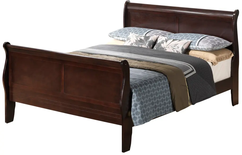 Louis Phillipe G3125A Qb Queen Bed Cappuccino Beige Particle Board glory furniture
