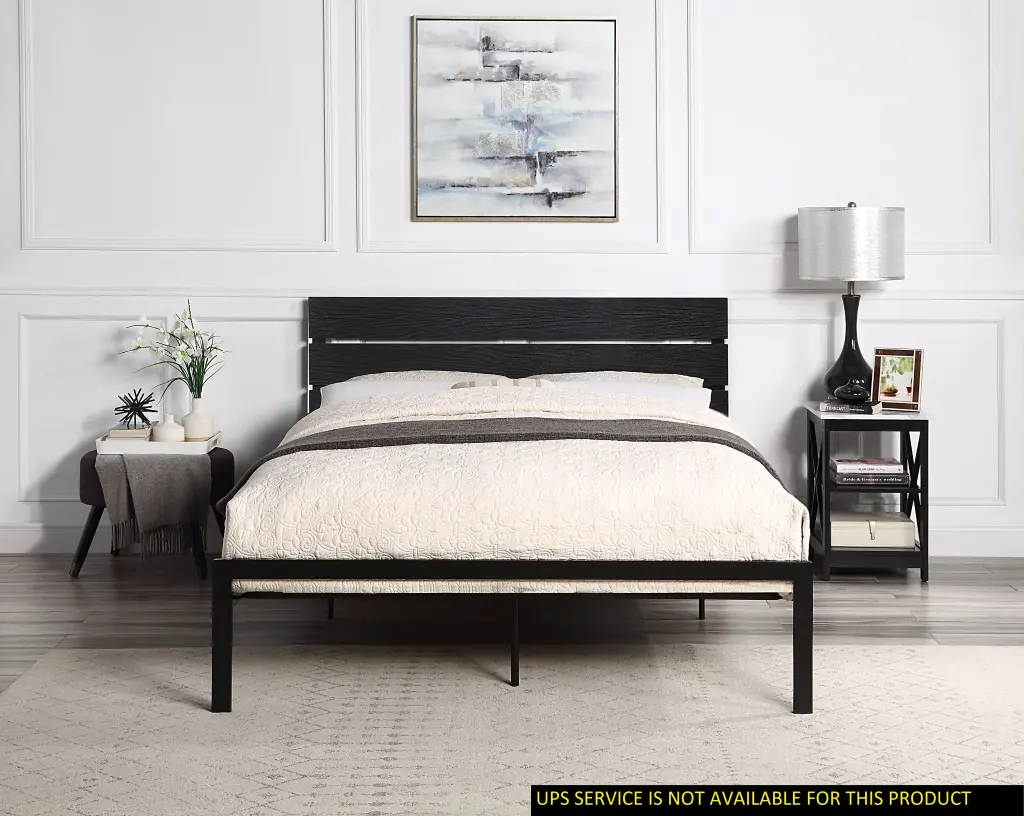 Black Metal Frame Queen Size Bed Metal Bedroom Design kanepe