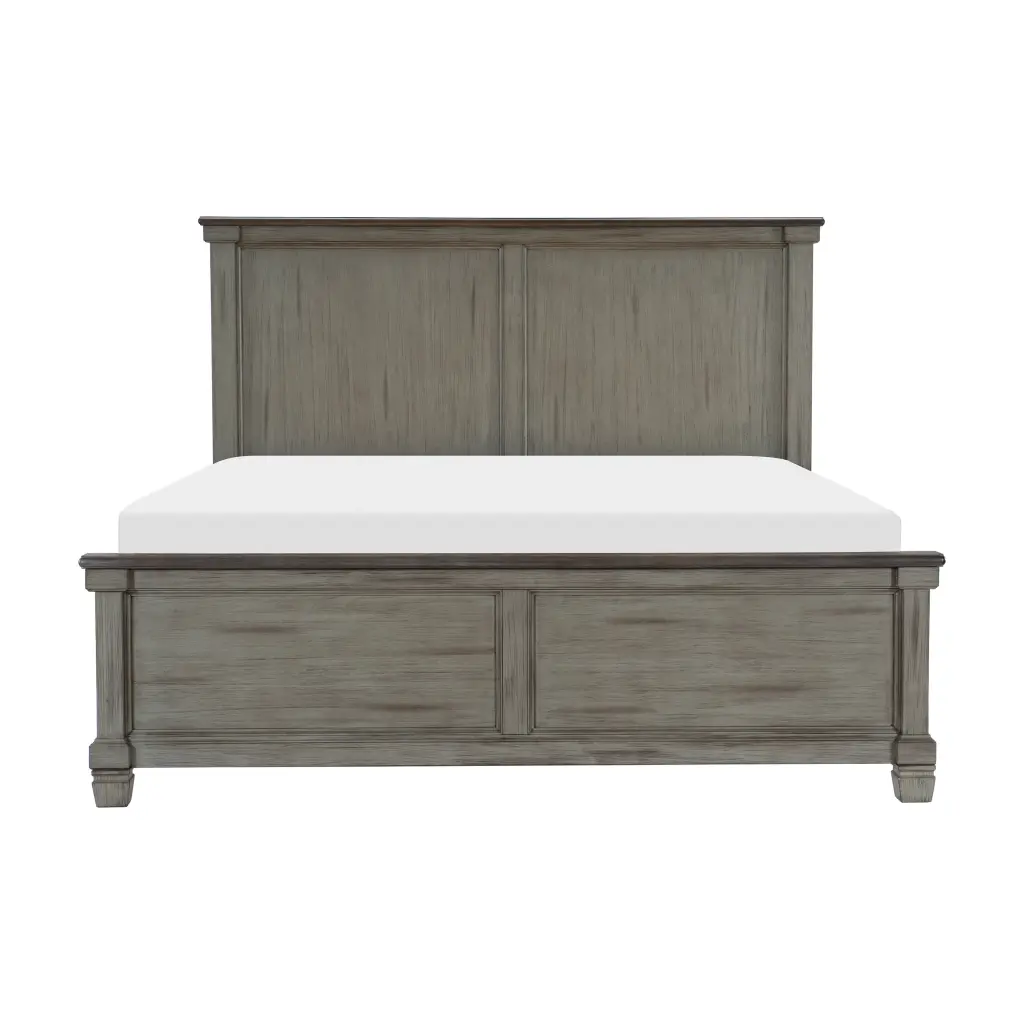 2 Tone Finish Transitional Rustic Style Queen Bed - Bedroom Décor Piece kanepe