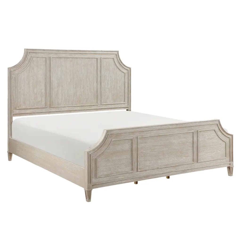 Traditional Design Bedroom Furniture 1PC Queen Bed Light Brown Finish kanepe