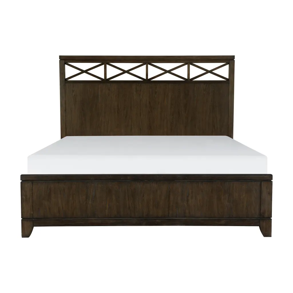 Contemporary Style Bedroom 1 Piece Queen Bed Headboard X Frame Insert Modern Design kanepe