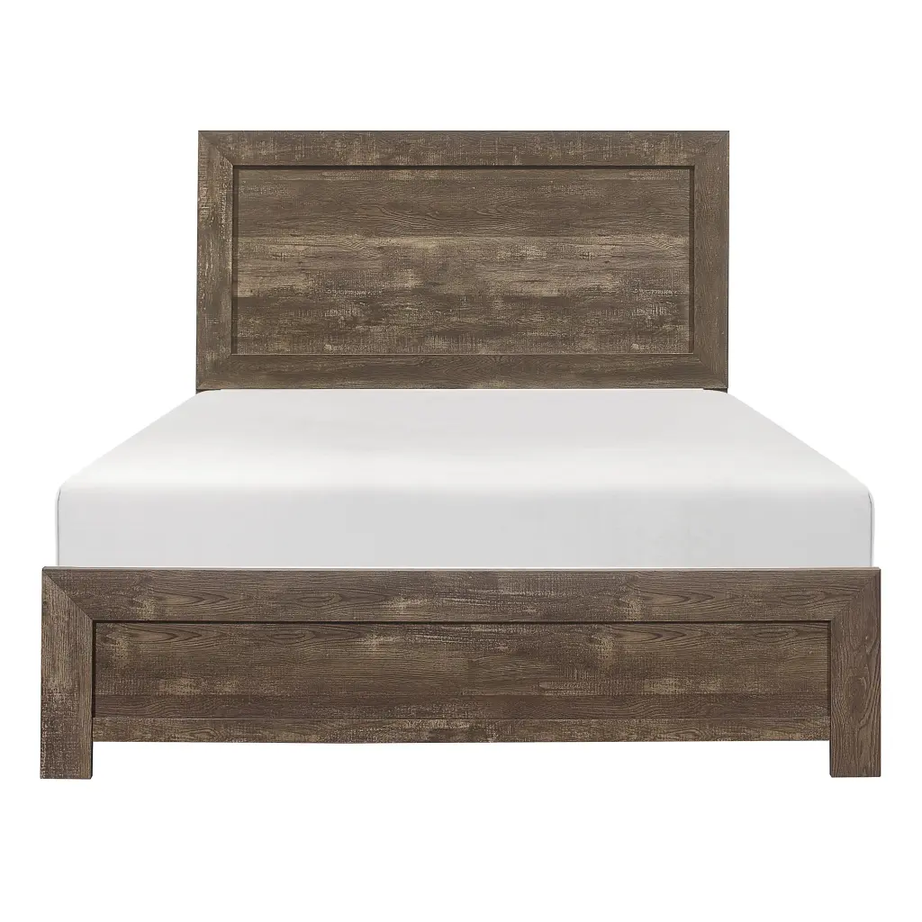 Effortless Look Rustic Brown Finish 1PC Queen Dimensions Bed Panel Headboard kanepe