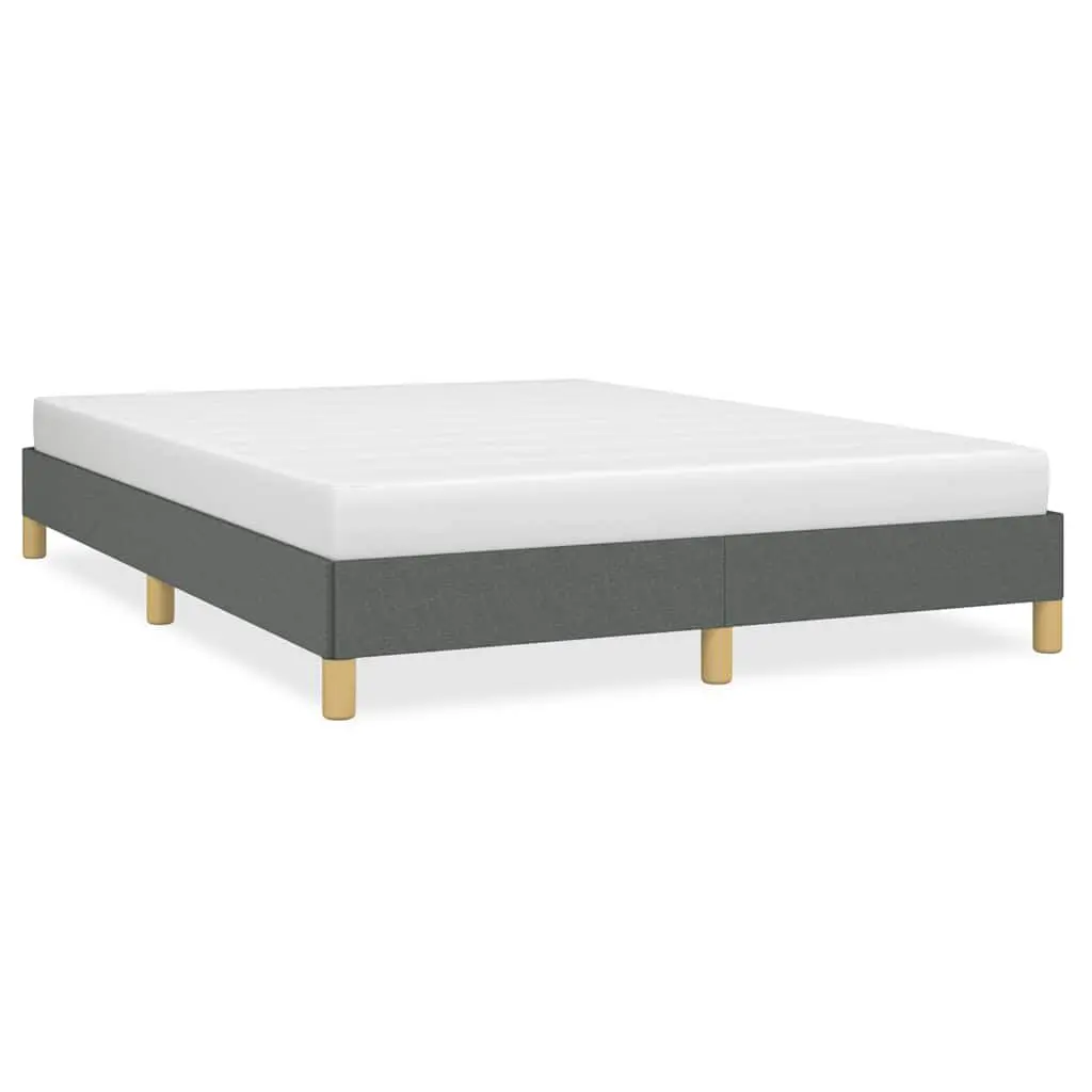Bed Frame without Mattress Dark Gray 59.8x79.9 Inches Queen Size Fabric Platform Bed