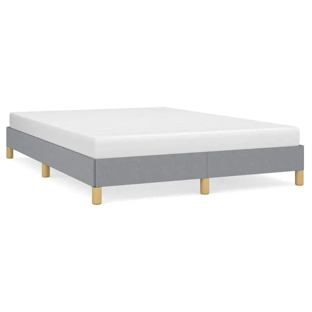 Bed Frame without Mattress Light Gray 59.8x79.9 Inches Queen Size Fabric Platform Bed