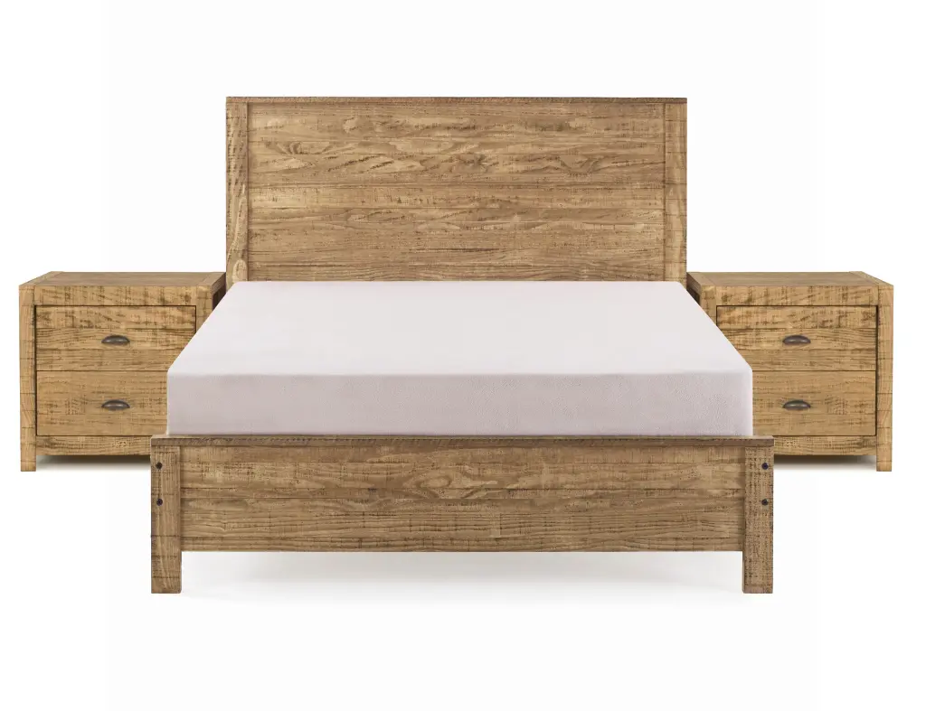 Albany 3 Piece Queen Bed Set Heavy Duty Solid Wood Queen Size Bed Frame brazil sustainable solid wood furniture