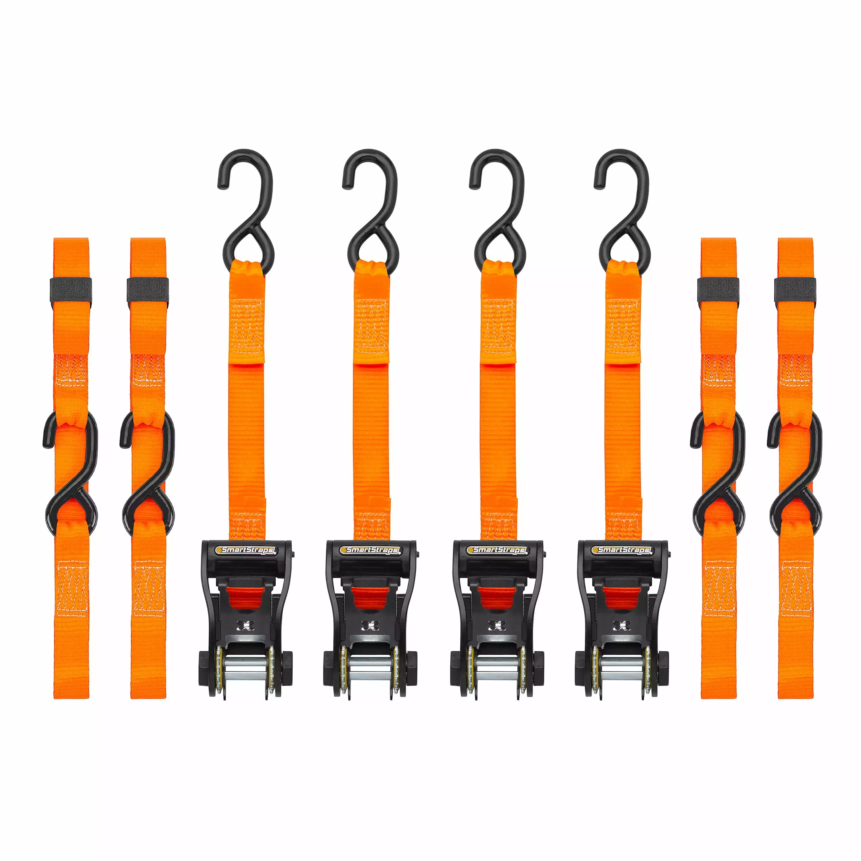 SmartStraps 1-1/4 x 20 ft Orange RatchetX Ultra Long Heavy Duty Tie Down Straps 4 Pack 1