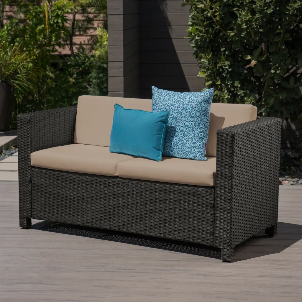 Puerta Seat Brown PE Rattan Ferrous Metal Outdoor Chair nh-cloudhouse