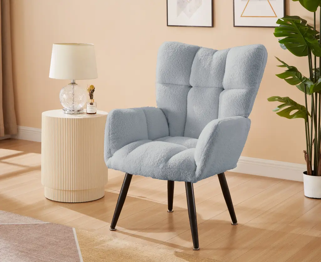 Modern Single Sofa Armchair High Backrest Comfy Reading Chair huazhao furniture