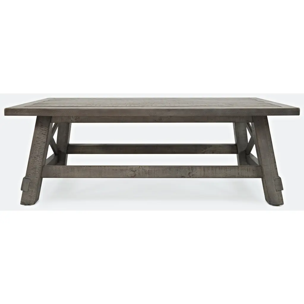Jofran Outer Banks Reclaimed Driftwood Coffee Table Sandblasted Pine Set 2