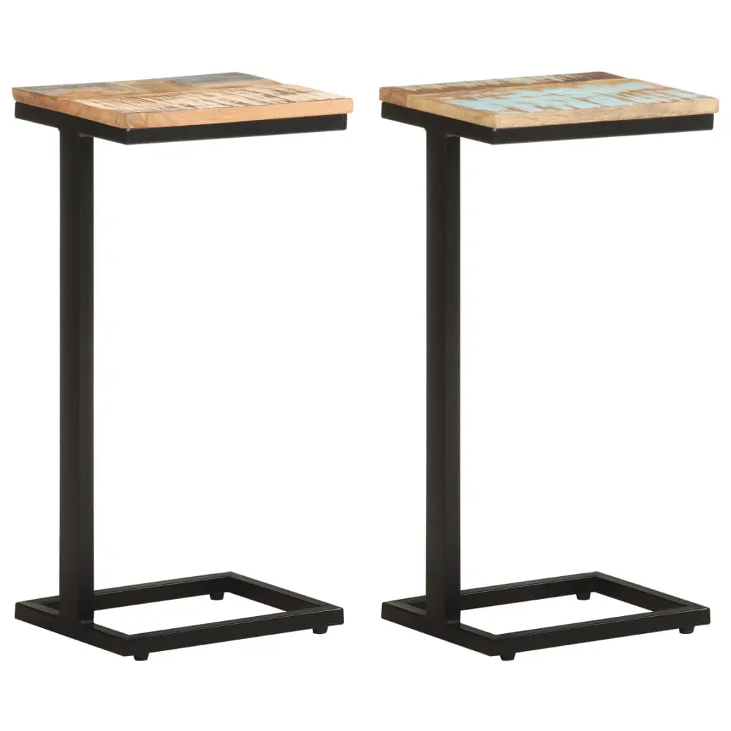 vidaXL Side Tables 2 pcs Reclaimed Wood 12.4x9.6x25.4