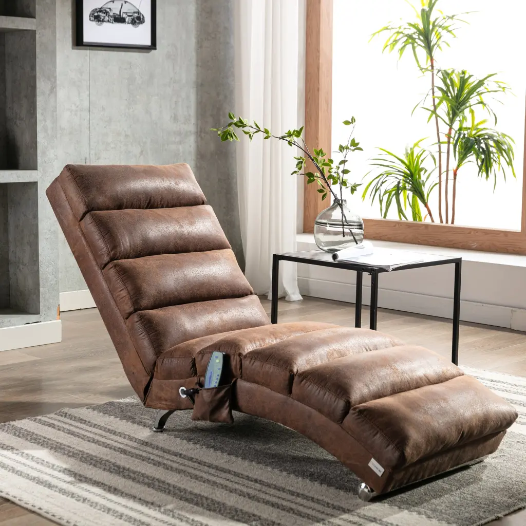 Coolmore Linen Massage Chaise Lounge Remote Regulation coolmore w-395