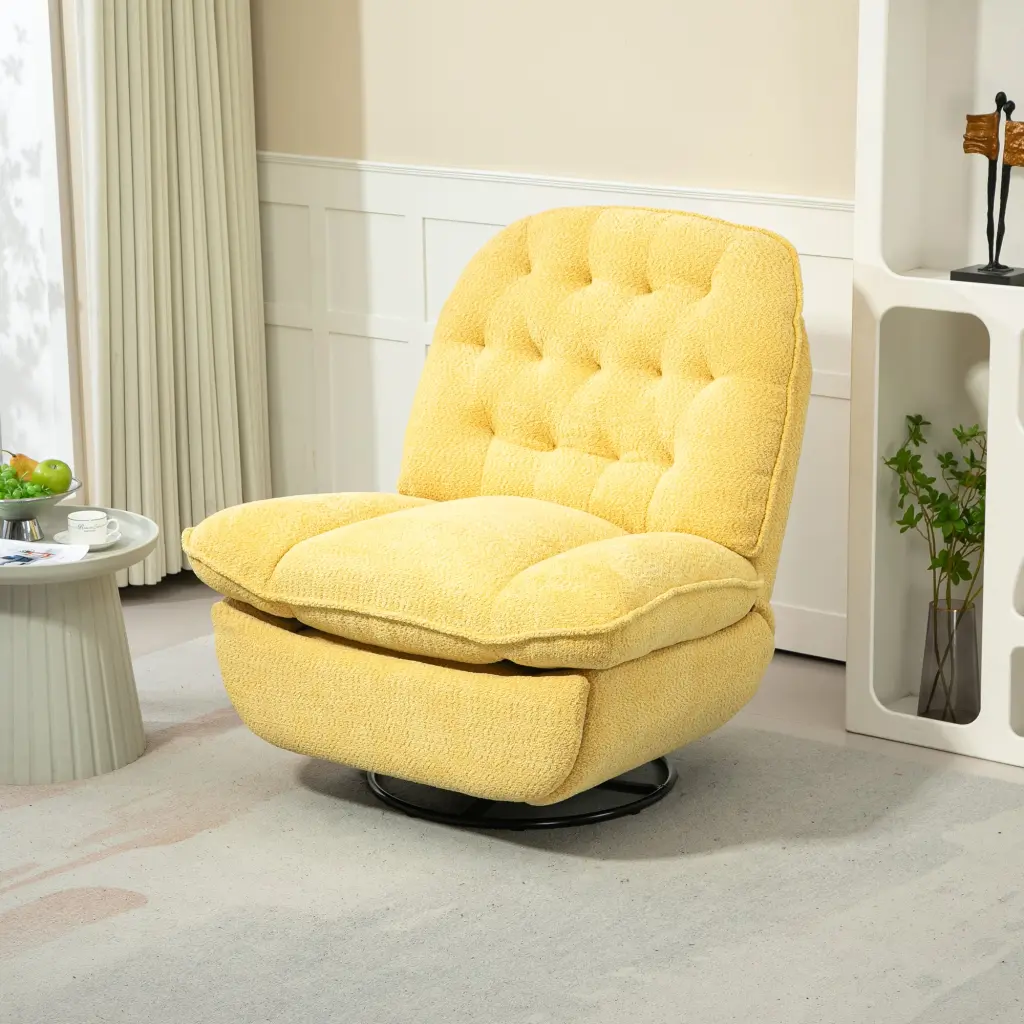 360 Swivel Recliner Chair Customizable Chenille Glider Reclining Feature homemax