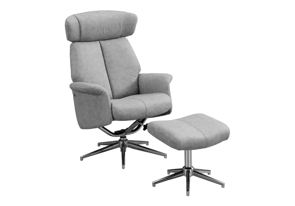 Accent Chair Set 2 Recliner Swivel Ottoman Living Room 8th street living