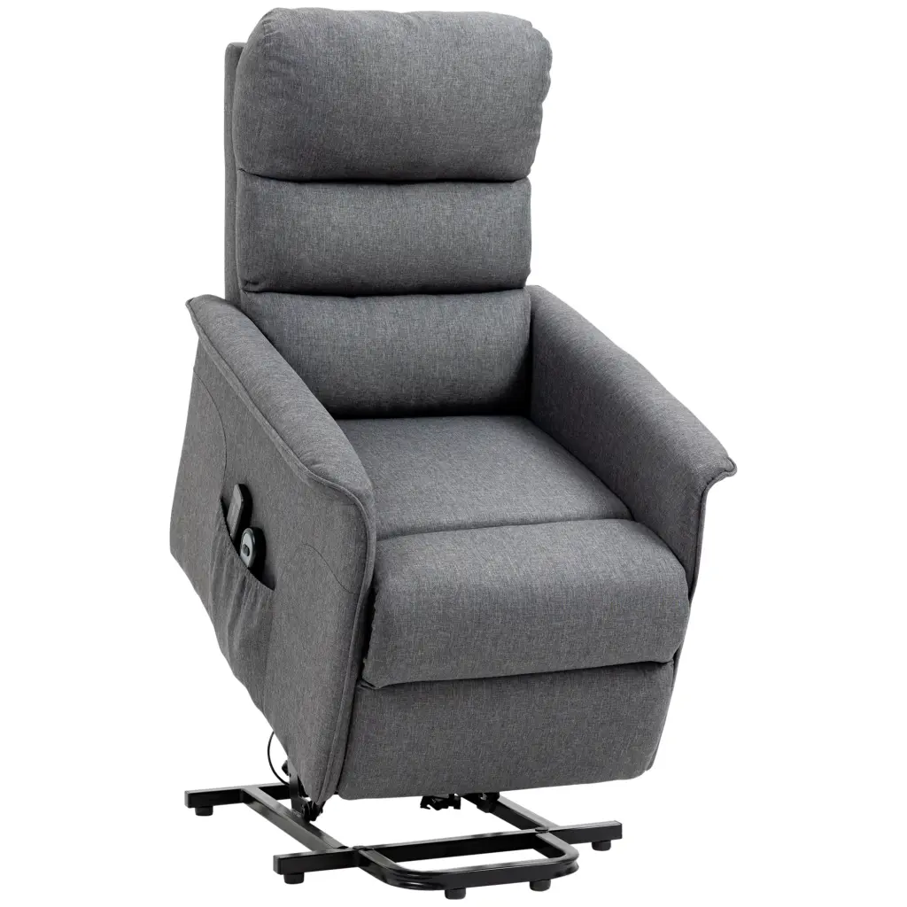 Homcom Power Lift Chair Vibration Massage - Upholstered Recliner Living Room aosom business
