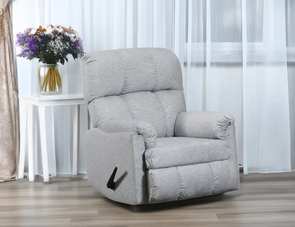 Belfonte Cloud Recliner Grey Upholstered Comfortable Living Room Chair apex home