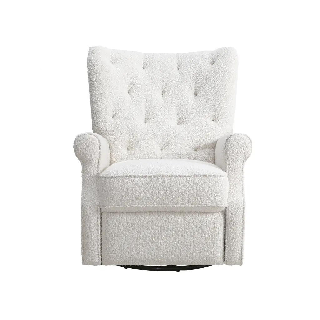 Alice Wingback Recliner Cream Boucle Material b2714