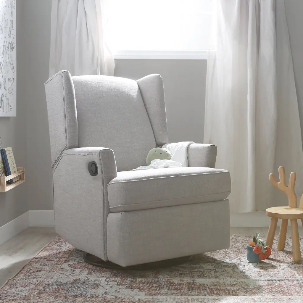 Hemingway Wingback Recliner Grey Grey Material b2714
