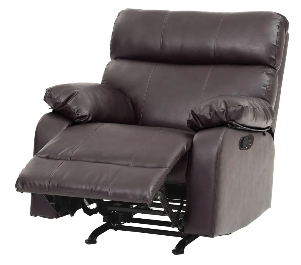 Manny G535 Rocker Recliner Dark Brown Foam PU Living Room Chair glory furniture