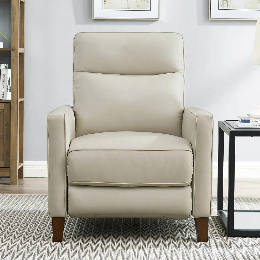 Ashby Power Headrest Zero Gravity Recliner Beige Memory Foam hydeline furniture