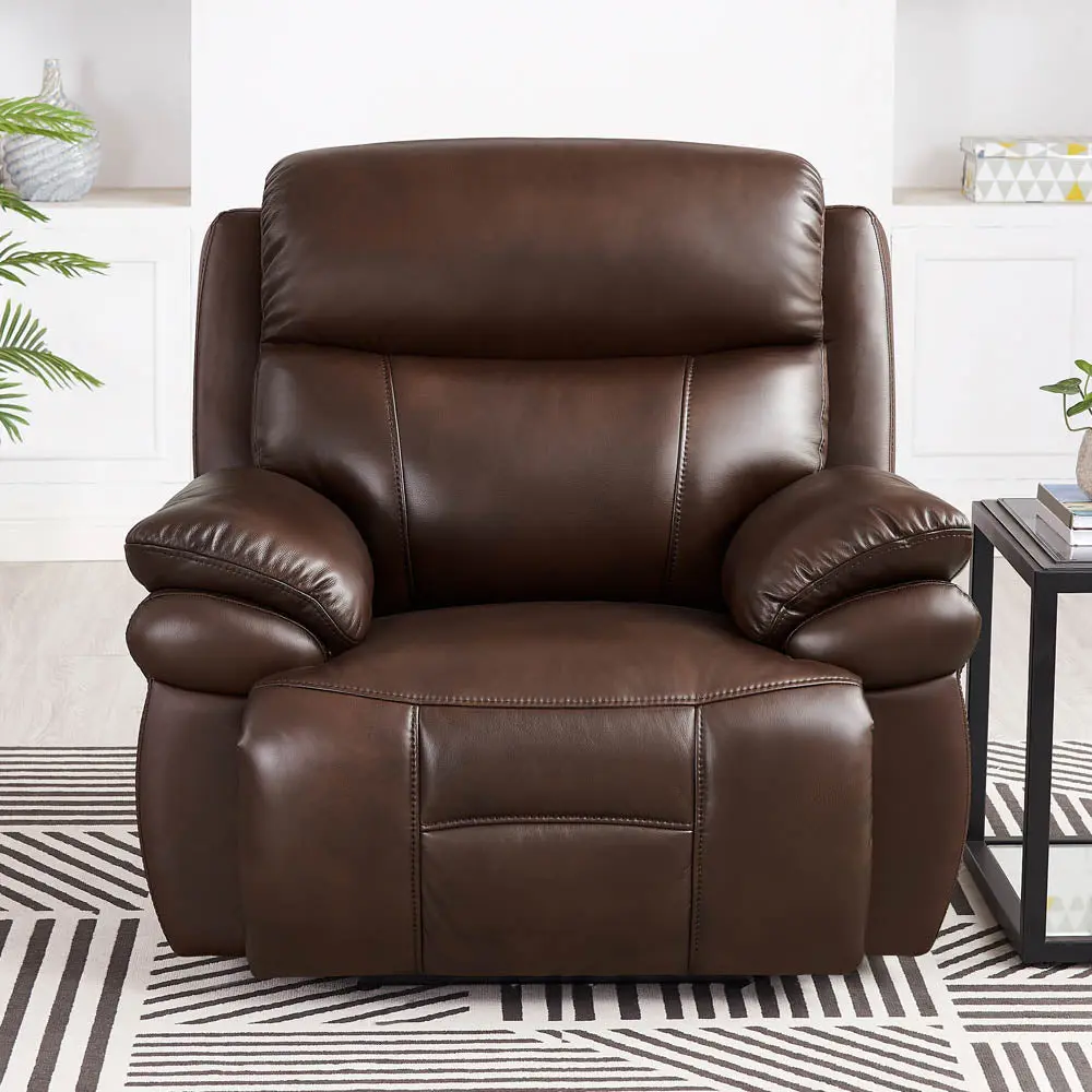Springdale Power Headrest Zero Gravity Recliner Brown Memory Foam hydeline furniture