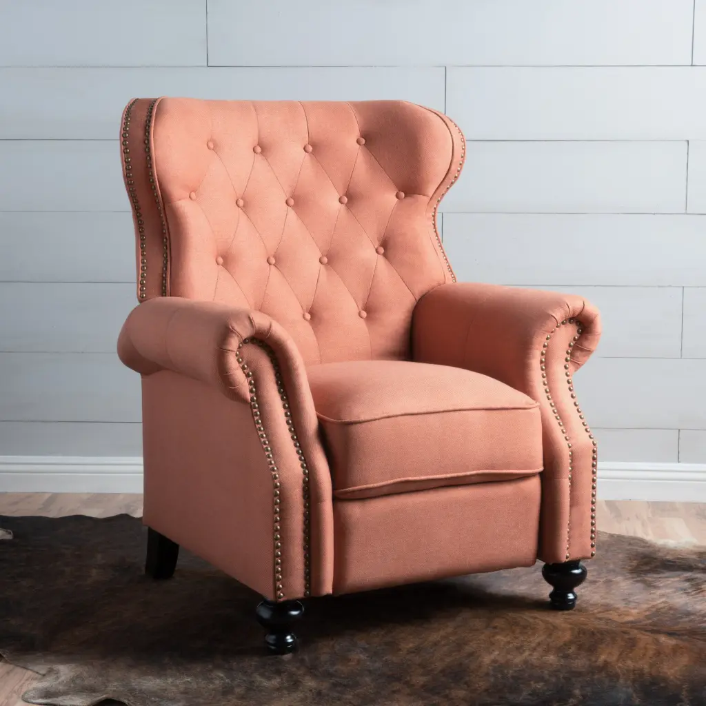 Orange Push Back Recliner Chair Modern Living Room Furniture nh-inmax