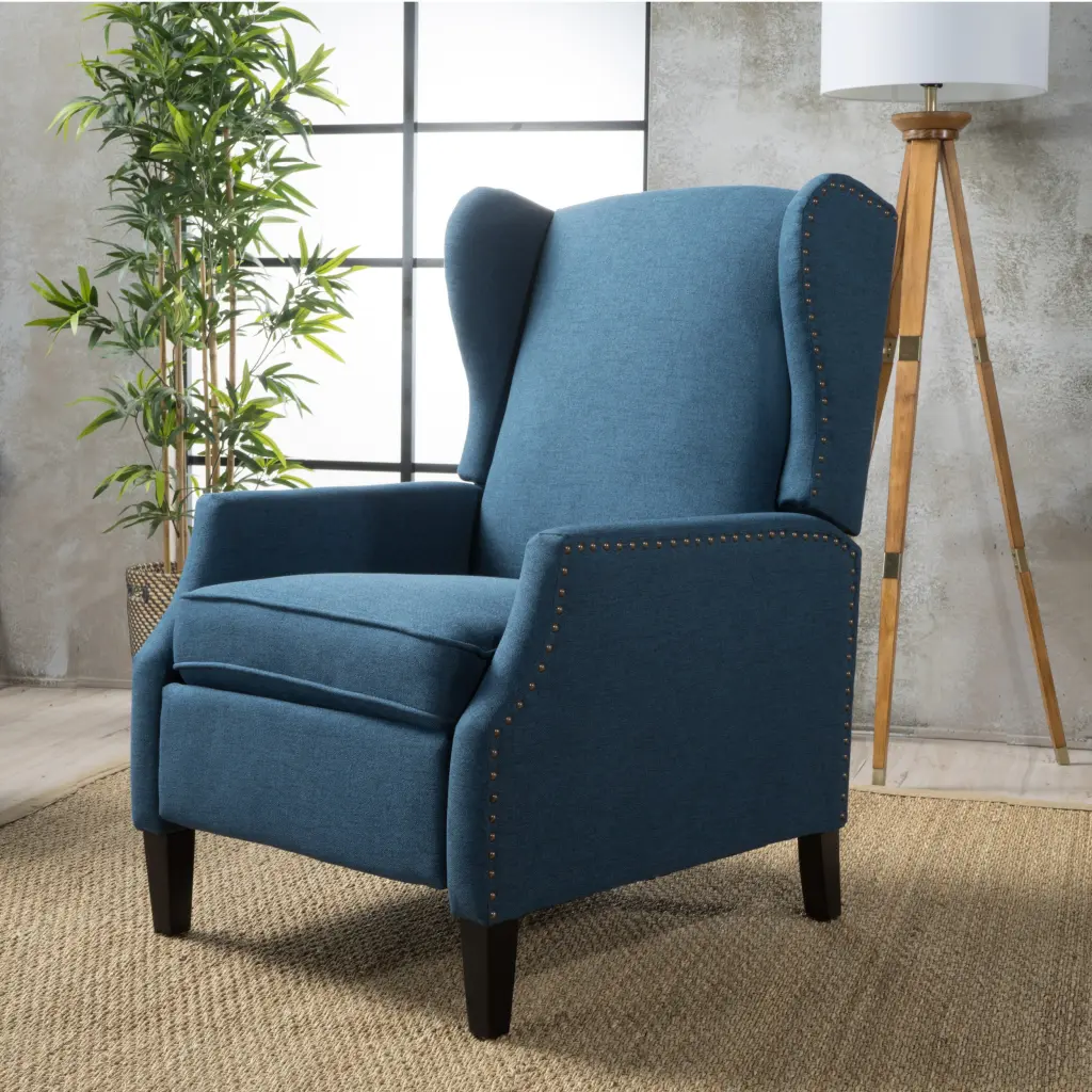 Navy Blue Recliner Chair Comfortable Living Room Furniture nh-sunfay