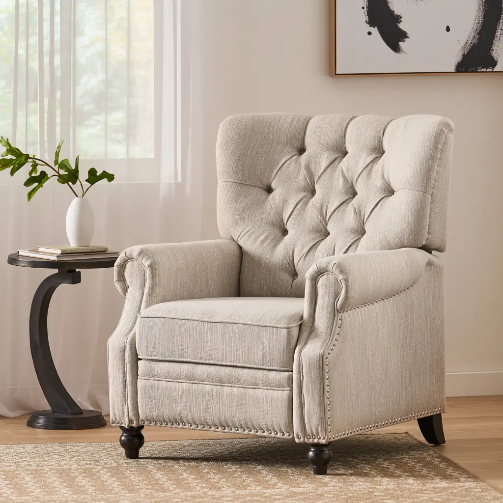 Recliner Chair Beige Material nh-sunfay