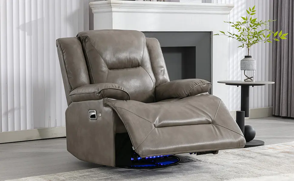 360 Swivel and Rocking Home Theater Recliner Chair Manual Recline rnb