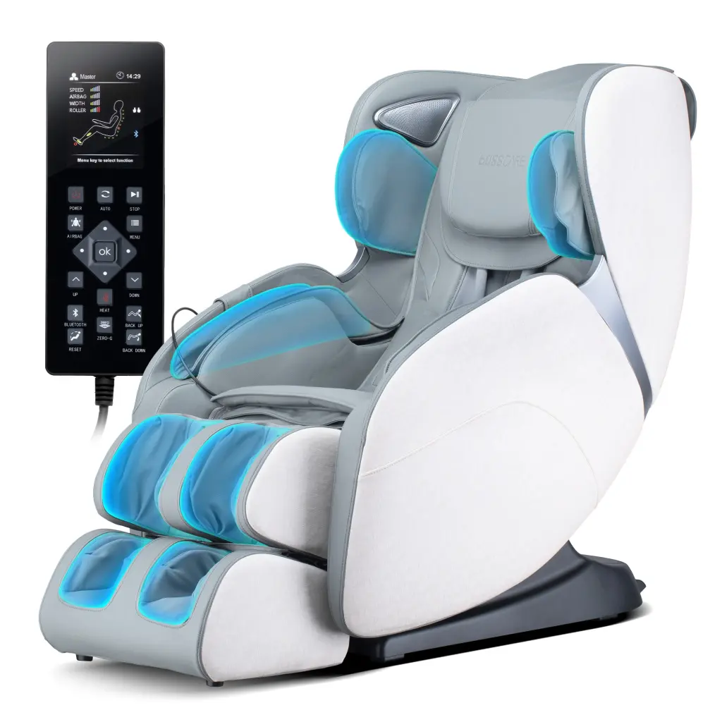 Bosscare 3D Shiatsu Recline Weightage Zero Gravity Full Body Massage Chair rovos fitness