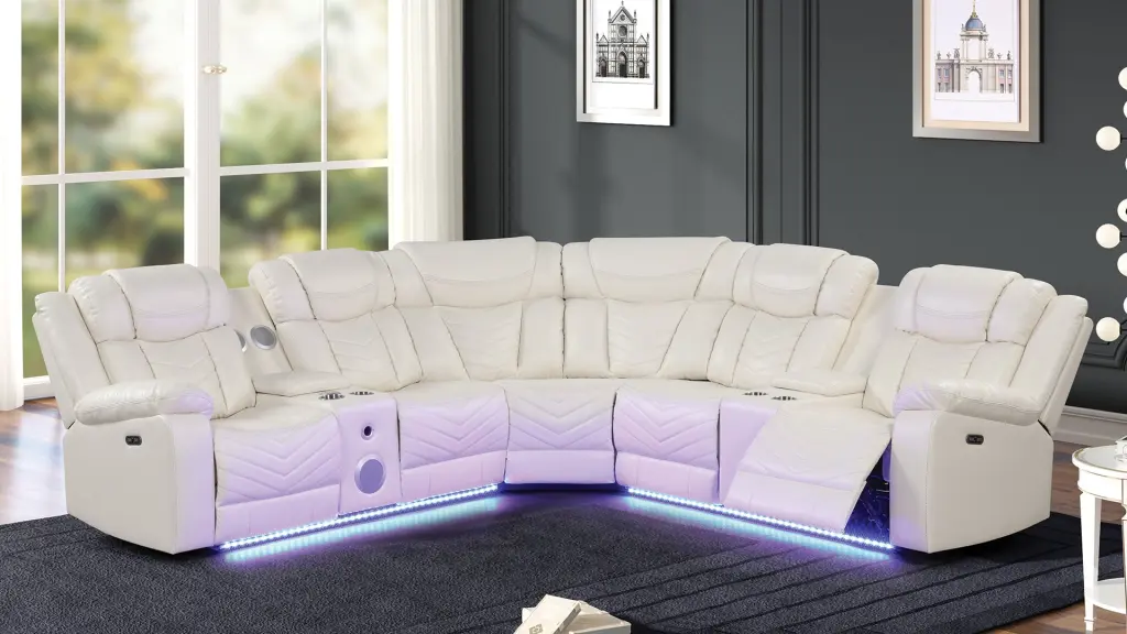 Challenger Modern Style Recliner Sectional Sofa USB C Ports Living Room galaxy home furnishings